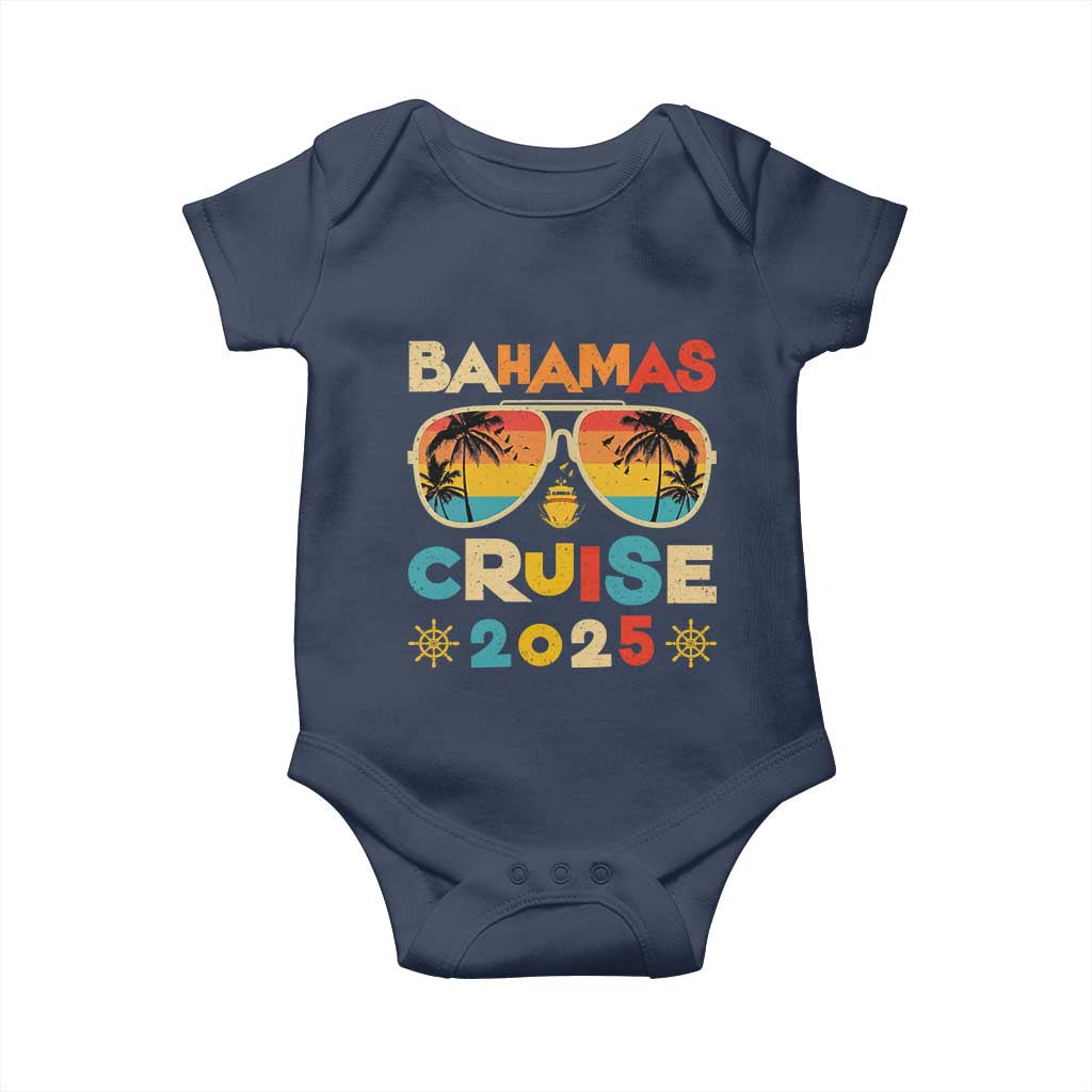 Bahamas Cruise Baby Onesie Cruisin Together Matching Family Cruise 2025 TS10 Navy Print Your Wear