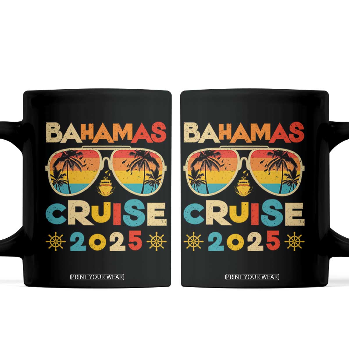 Bahamas Cruise Coffee Mug Cruisin Together Matching Family Cruise 2025 TS10 Black Print Your Wear