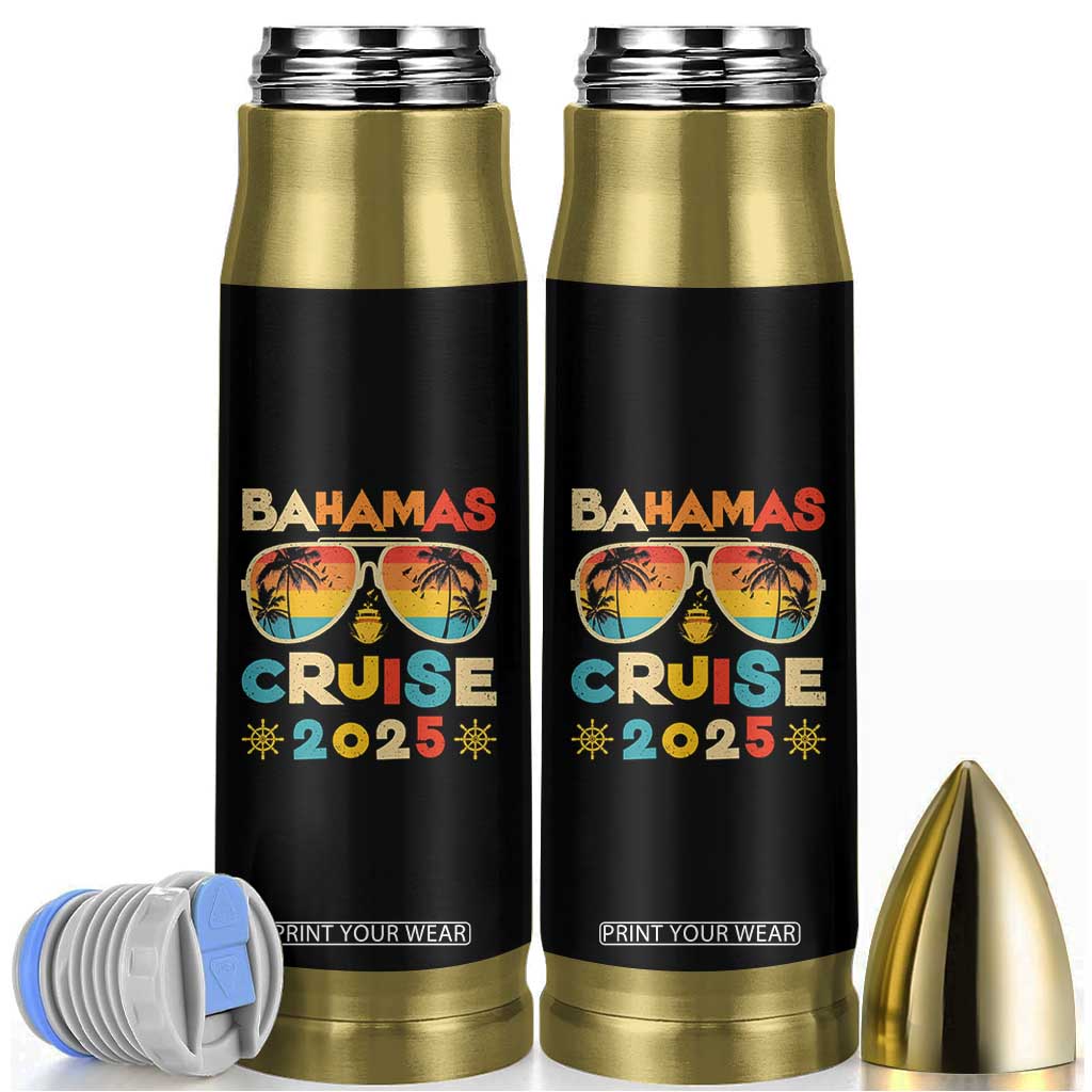 Bahamas Cruise Bullet Tumbler Cruisin Together Matching Family Cruise 2025 TS10 Black Print Your Wear