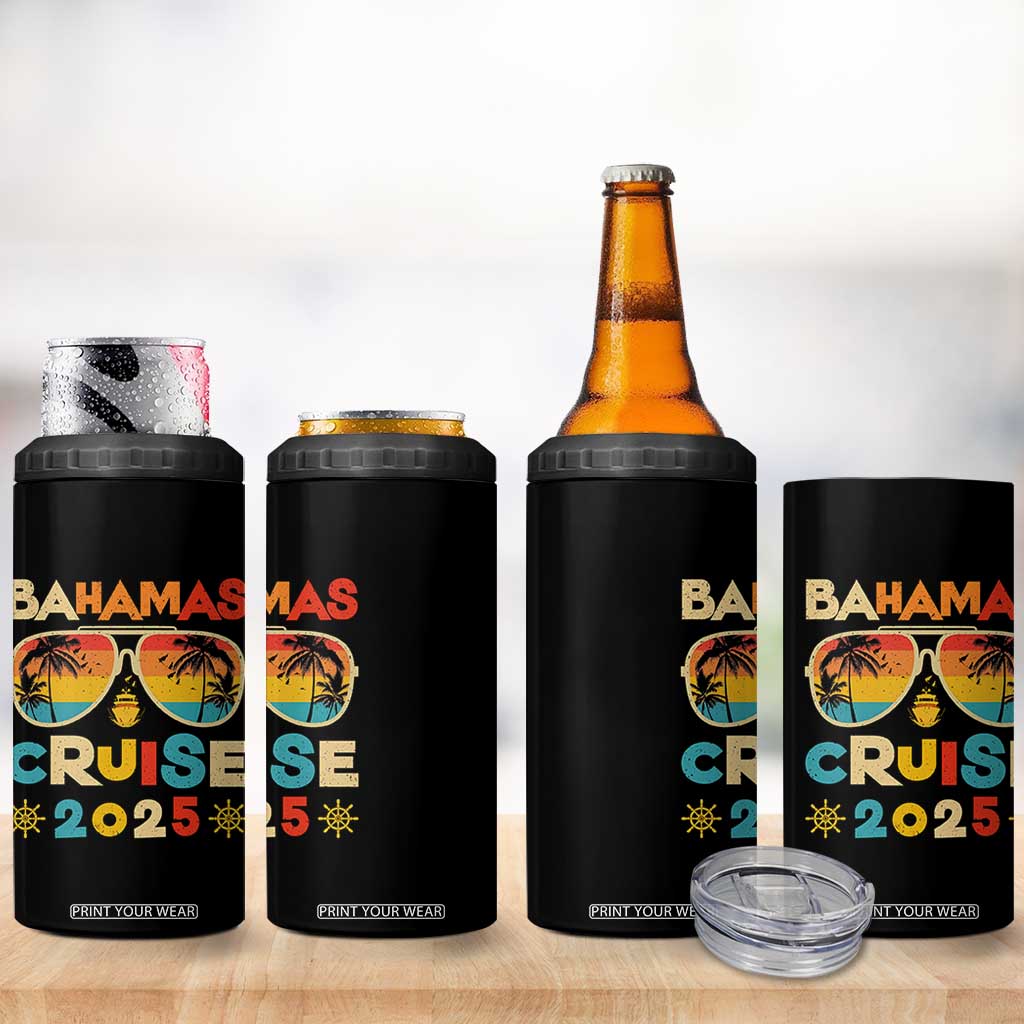 Bahamas Cruise 4 in 1 Can Cooler Tumbler Cruisin Together Matching Family Cruise 2025 TS10 Print Your Wear