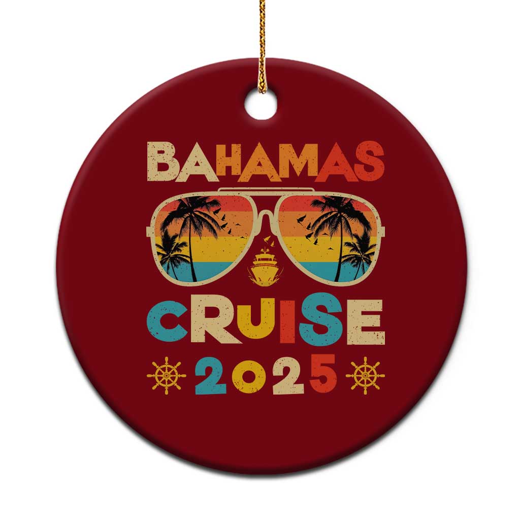 Bahamas Cruise Ceramic Ornament Cruisin Together Matching Family Cruise 2025 TS10 1pc Red Print Your Wear