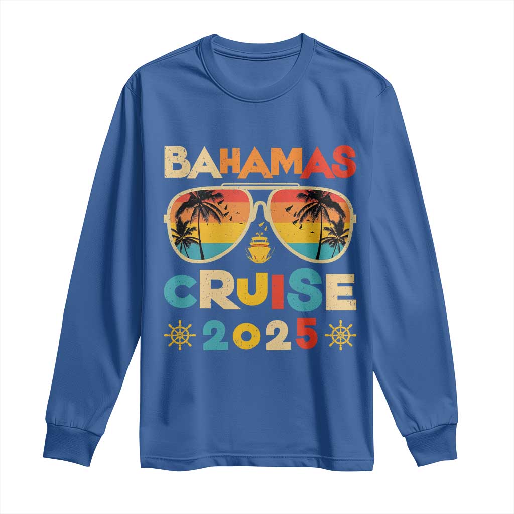 Bahamas Cruise Long Sleeve Shirt Cruisin Together Matching Family Cruise 2025 TS10 Royal Blue Print Your Wear