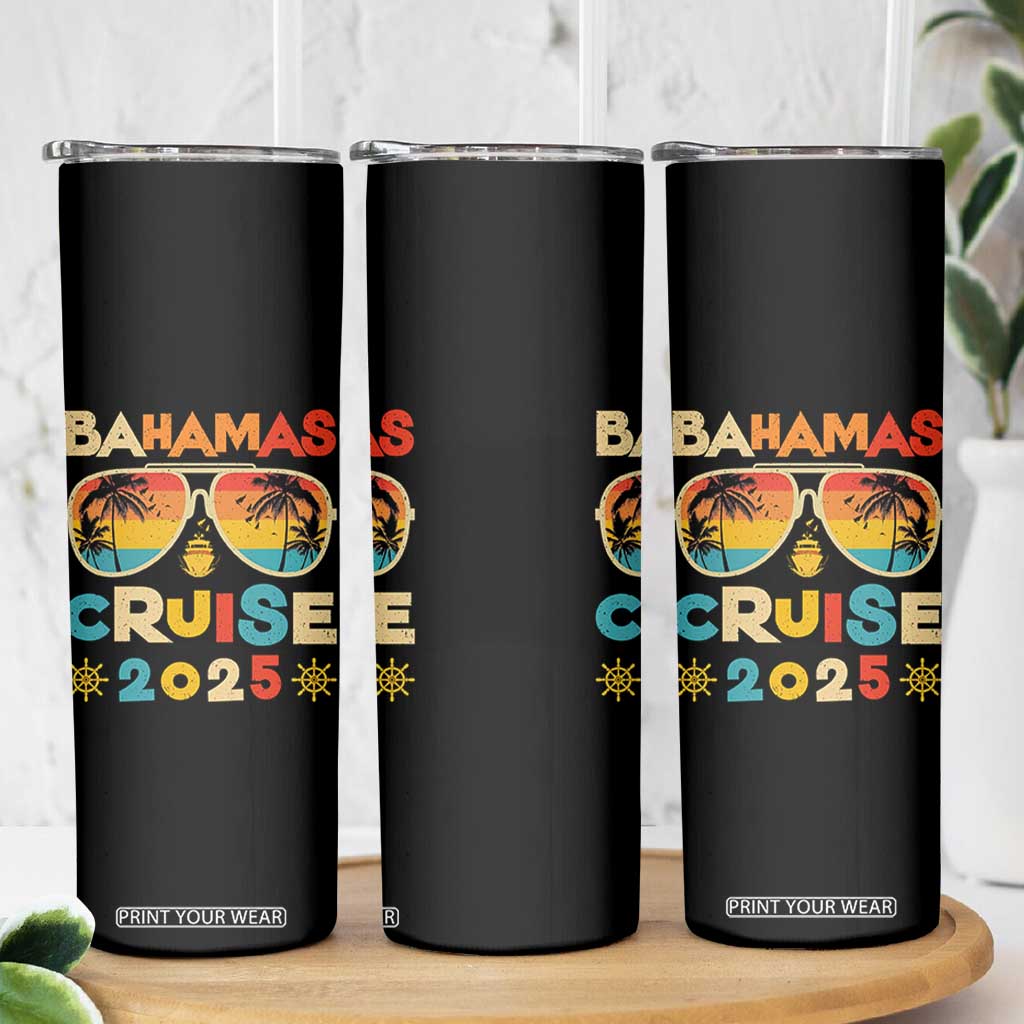 Bahamas Cruise Skinny Tumbler Cruisin Together Matching Family Cruise 2025 TS10 Print Your Wear