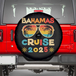 Bahamas Cruise Spare Tire Cover Cruisin Together Matching Family Cruise 2025 TS10 Black Print Your Wear