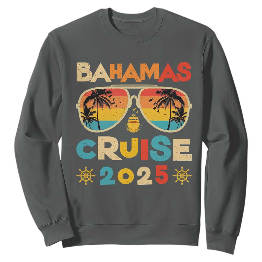 Bahamas Cruise Sweatshirt Cruisin Together Matching Family Cruise 2025 TS10 Dark Heather Print Your Wear