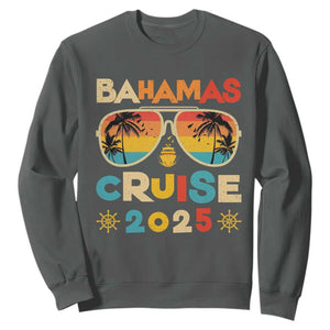 Bahamas Cruise Sweatshirt Cruisin Together Matching Family Cruise 2025 TS10 Dark Heather Print Your Wear
