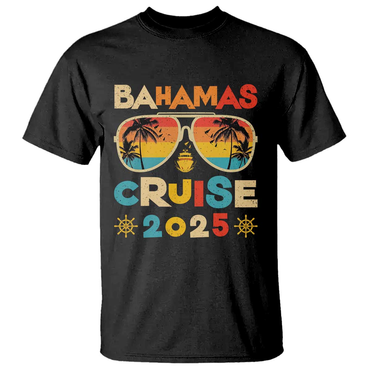 Bahamas Cruise T Shirt Cruisin Together Matching Family Cruise 2025 TS10 Black Print Your Wear