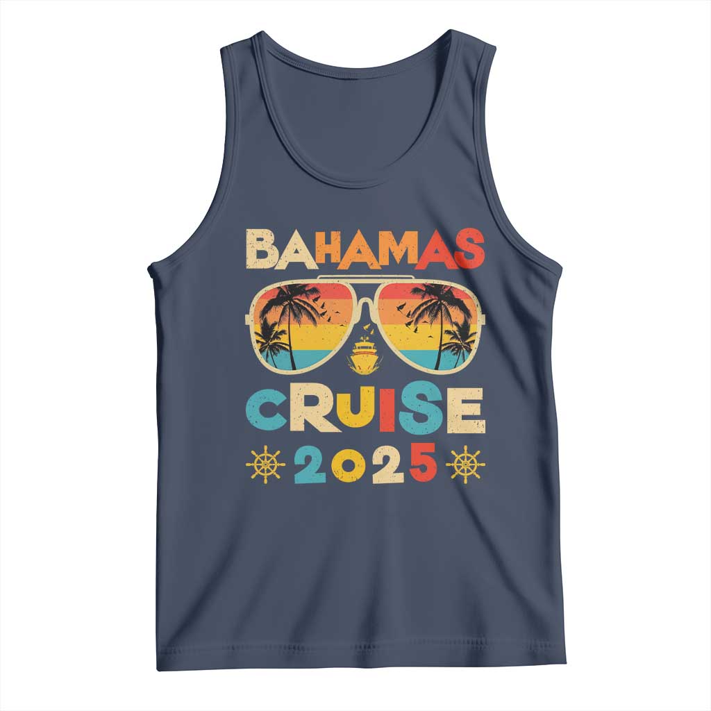 Bahamas Cruise Tank Top Cruisin Together Matching Family Cruise 2025 TS10 Navy Print Your Wear