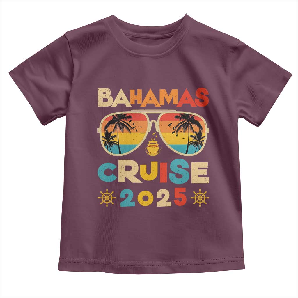 Bahamas Cruise Toddler T Shirt Cruisin Together Matching Family Cruise 2025 TS10 Maroon Print Your Wear