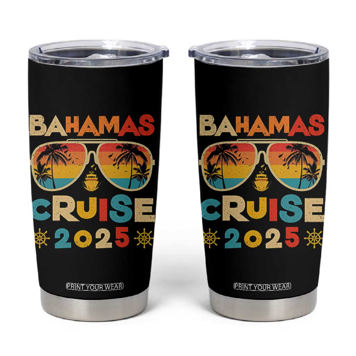 Bahamas Cruise Tumbler Cup Cruisin Together Matching Family Cruise 2025 TS10 Black Print Your Wear