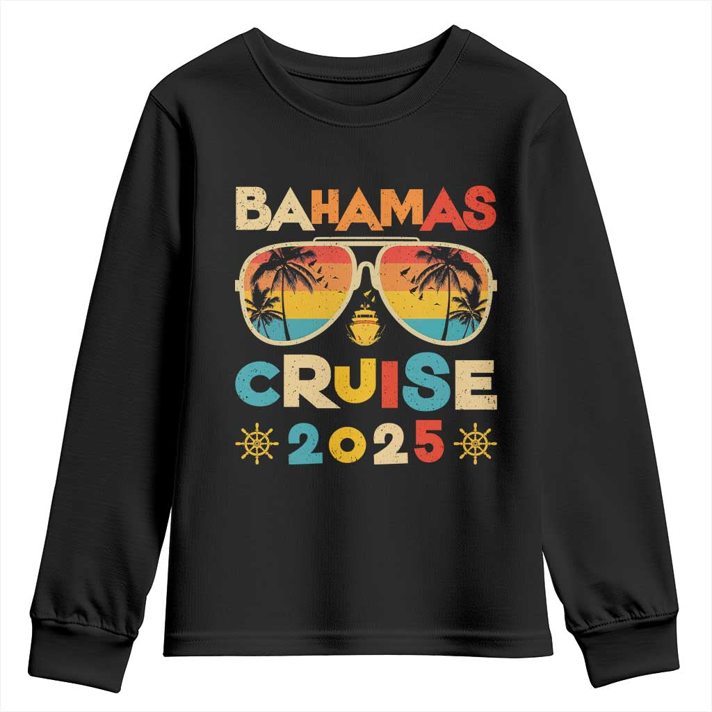 Bahamas Cruise Youth Sweatshirt Cruisin Together Matching Family Cruise 2025 TS10 Black Print Your Wear