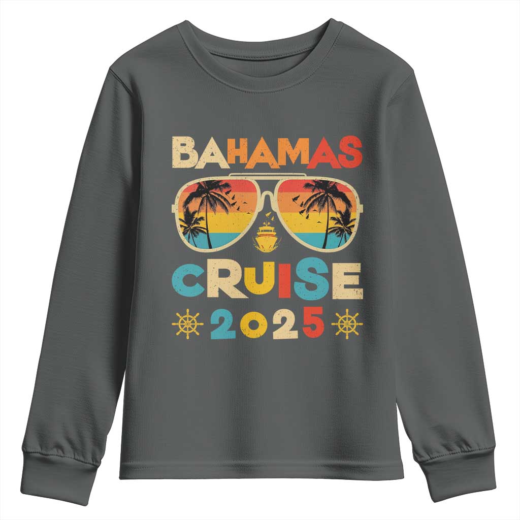 Bahamas Cruise Youth Sweatshirt Cruisin Together Matching Family Cruise 2025 TS10 Dark Heather Print Your Wear