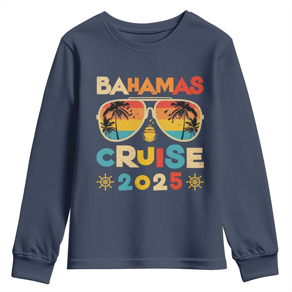 Bahamas Cruise Youth Sweatshirt Cruisin Together Matching Family Cruise 2025 TS10 Navy Print Your Wear