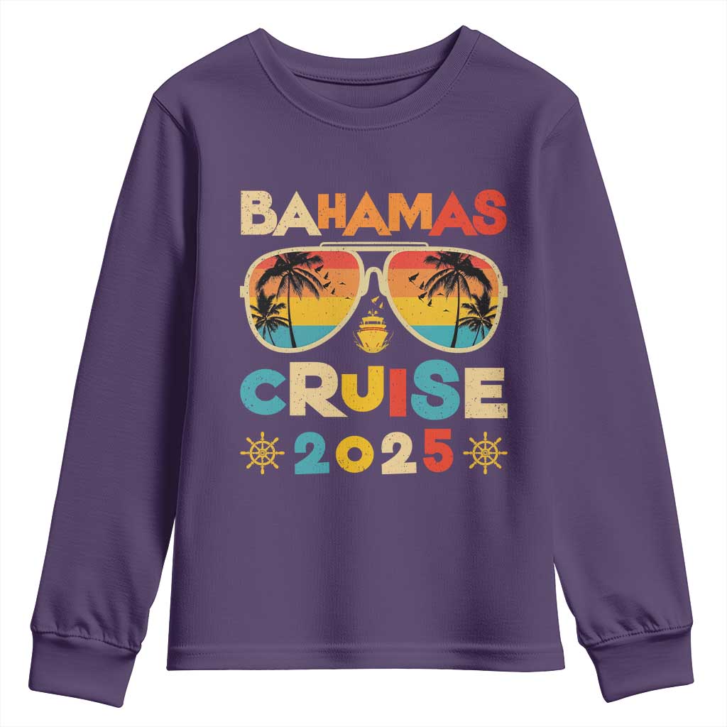 Bahamas Cruise Youth Sweatshirt Cruisin Together Matching Family Cruise 2025 TS10 Purple Print Your Wear
