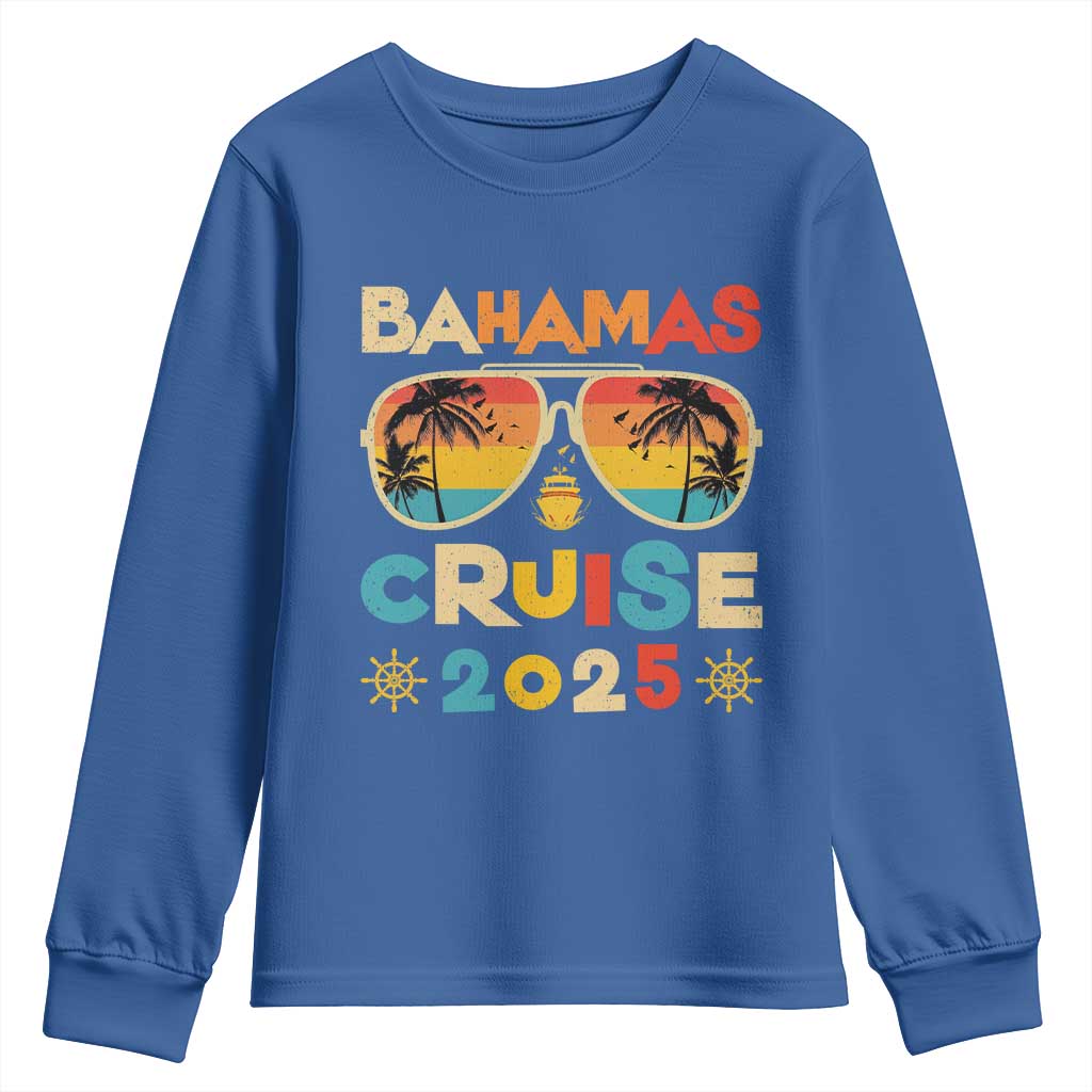 Bahamas Cruise Youth Sweatshirt Cruisin Together Matching Family Cruise 2025 TS10 Royal Blue Print Your Wear