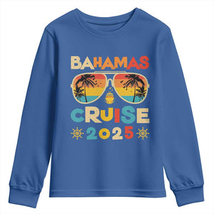 Bahamas Cruise Youth Sweatshirt Cruisin Together Matching Family Cruise 2025 TS10 Royal Blue Print Your Wear