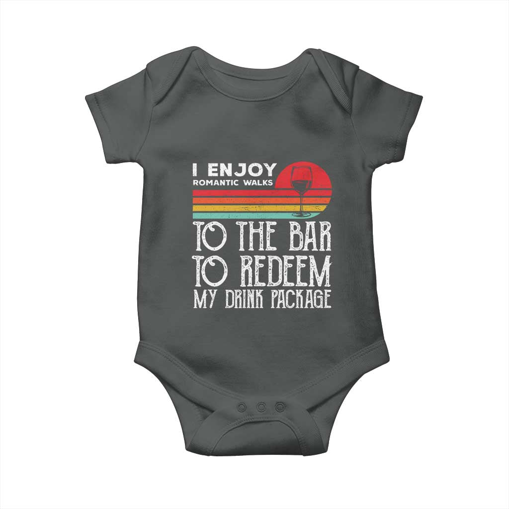 Funny Drinking Cruise Baby Onesie Funny Drink Package Summer Gift TS10 Dark Heather Print Your Wear