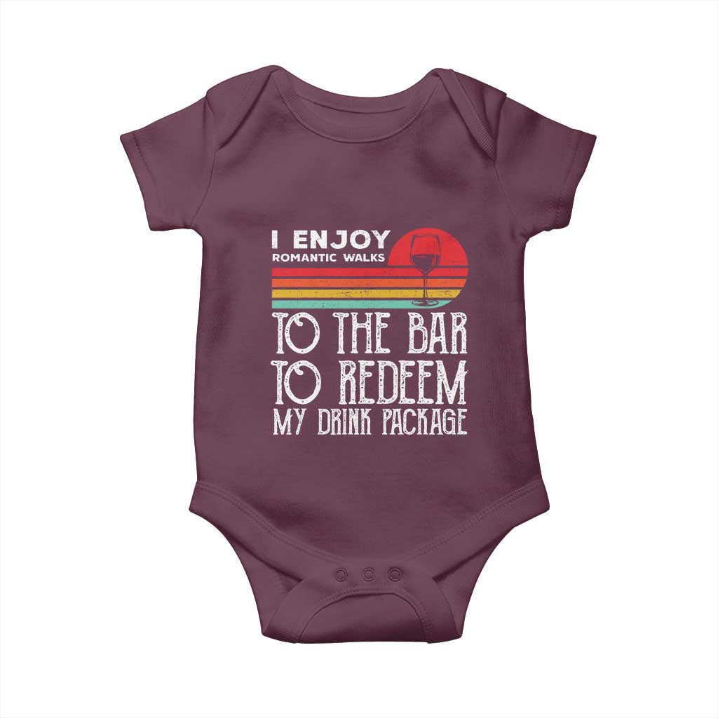 Funny Drinking Cruise Baby Onesie Funny Drink Package Summer Gift TS10 Maroon Print Your Wear