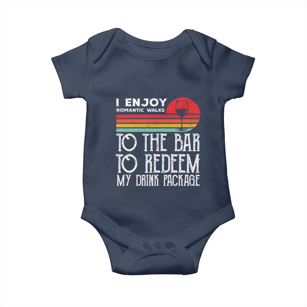 Funny Drinking Cruise Baby Onesie Funny Drink Package Summer Gift TS10 Navy Print Your Wear