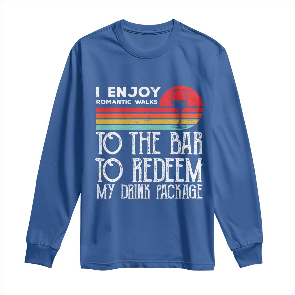 Funny Drinking Cruise Long Sleeve Shirt Funny Drink Package Summer Gift TS10 Royal Blue Print Your Wear