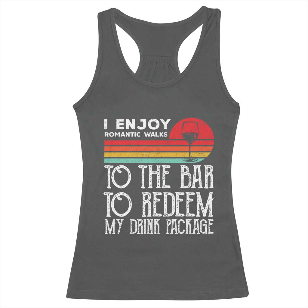 Funny Drinking Cruise Racerback Tank Top Funny Drink Package Summer Gift TS10 Dark Heather Print Your Wear