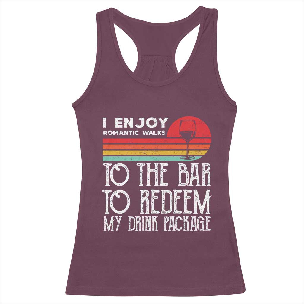 Funny Drinking Cruise Racerback Tank Top Funny Drink Package Summer Gift TS10 Maroon Print Your Wear