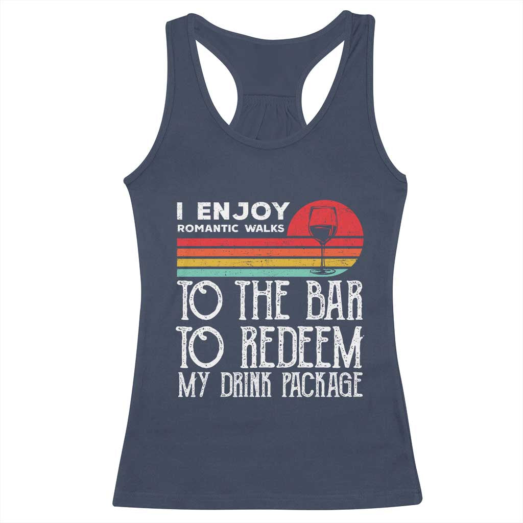 Funny Drinking Cruise Racerback Tank Top Funny Drink Package Summer Gift TS10 Navy Print Your Wear
