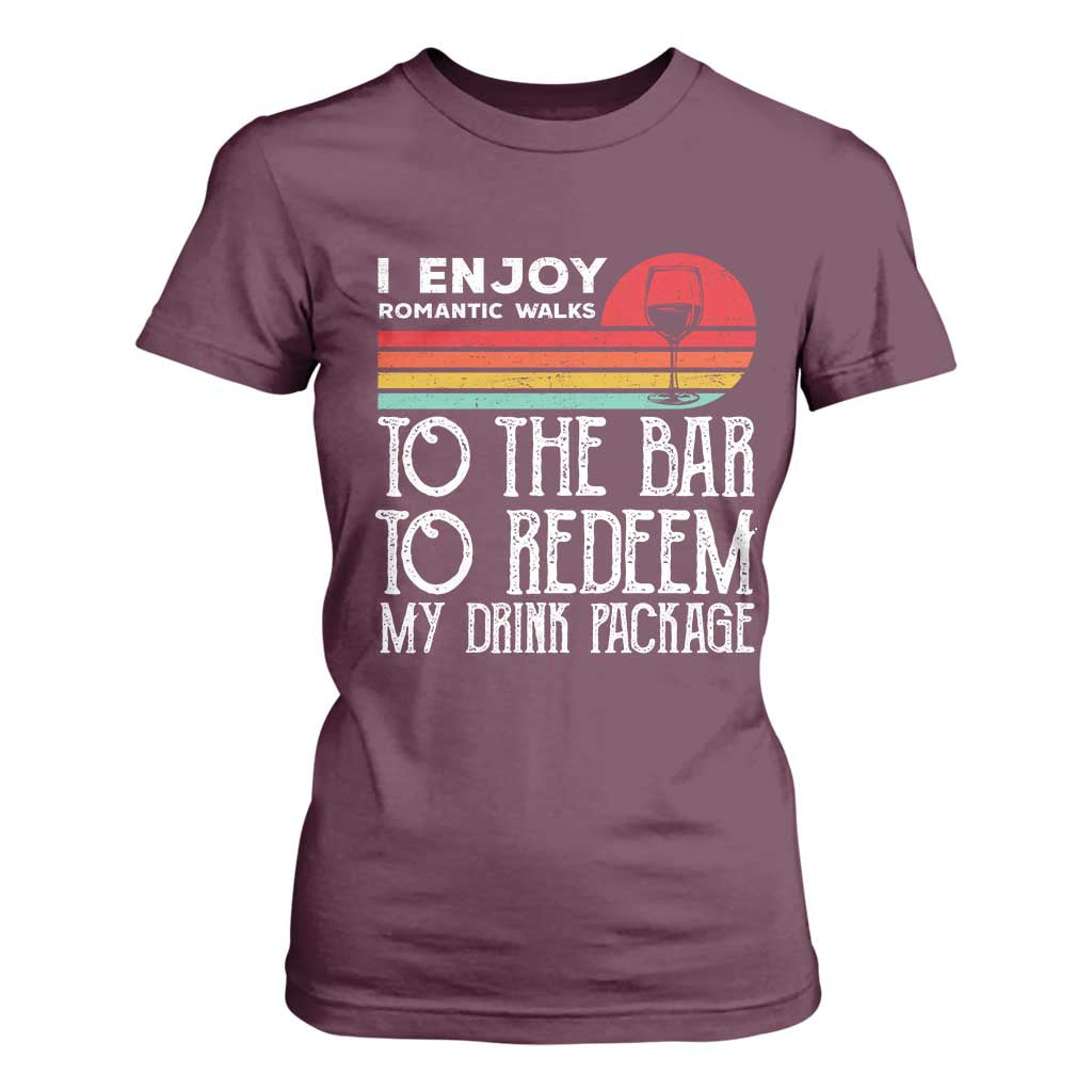 Funny Drinking Cruise T Shirt For Women Funny Drink Package Summer Gift TS10 Maroon Print Your Wear