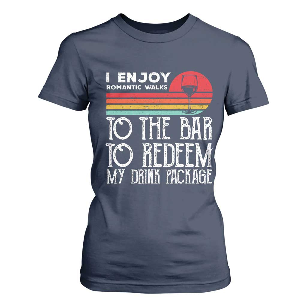 Funny Drinking Cruise T Shirt For Women Funny Drink Package Summer Gift TS10 Navy Print Your Wear