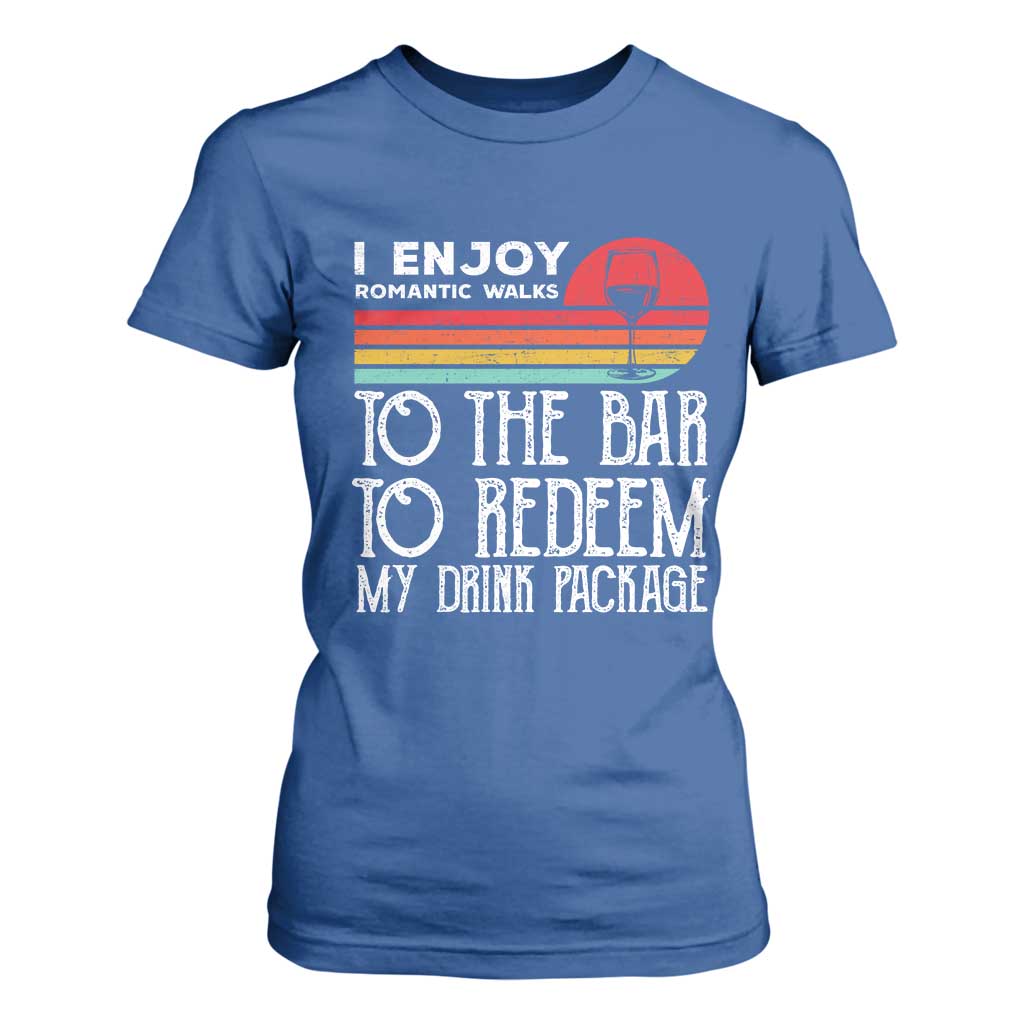 Funny Drinking Cruise T Shirt For Women Funny Drink Package Summer Gift TS10 Royal Blue Print Your Wear