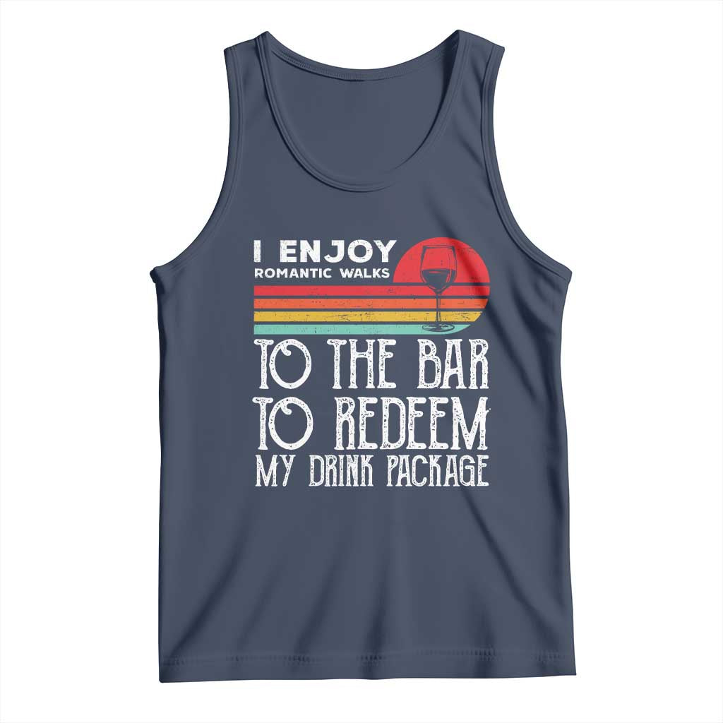 Funny Drinking Cruise Tank Top Funny Drink Package Summer Gift TS10 Navy Print Your Wear