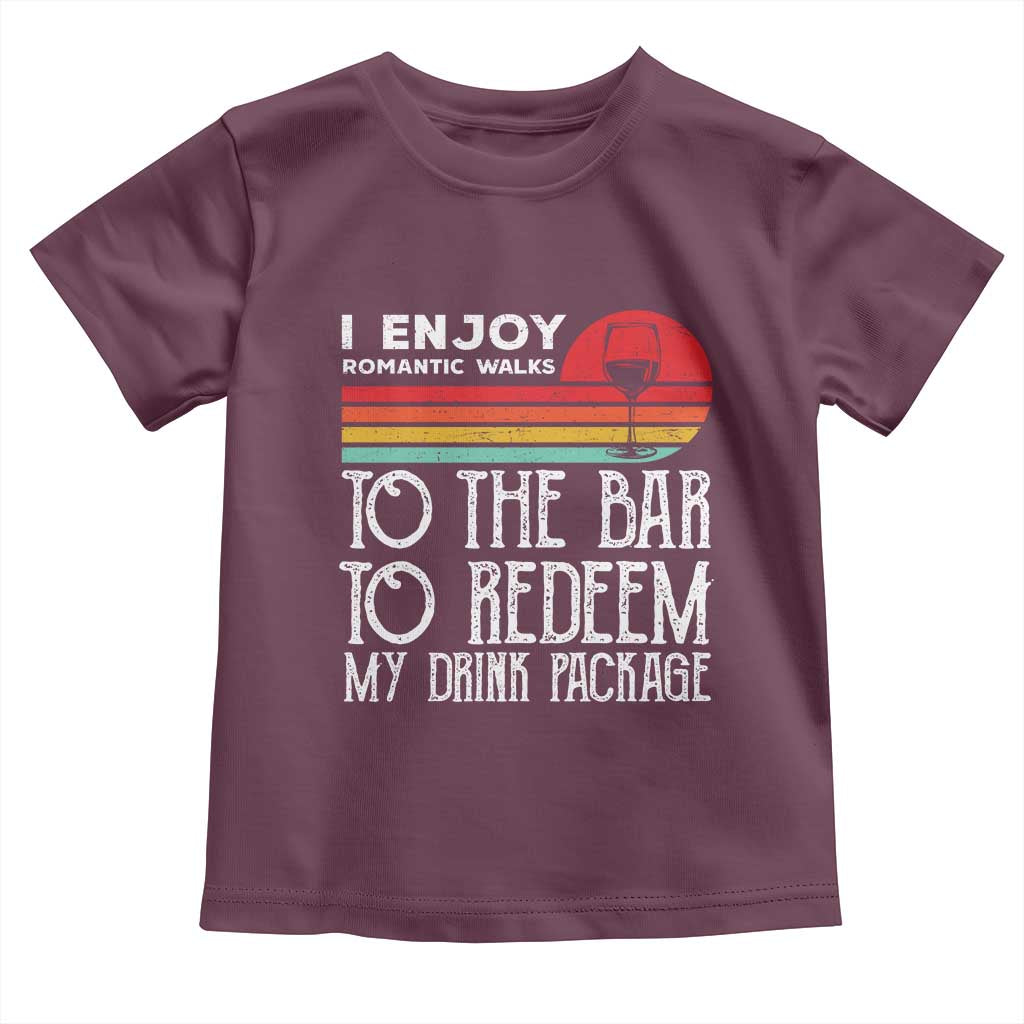 Funny Drinking Cruise Toddler T Shirt Funny Drink Package Summer Gift TS10 Maroon Print Your Wear