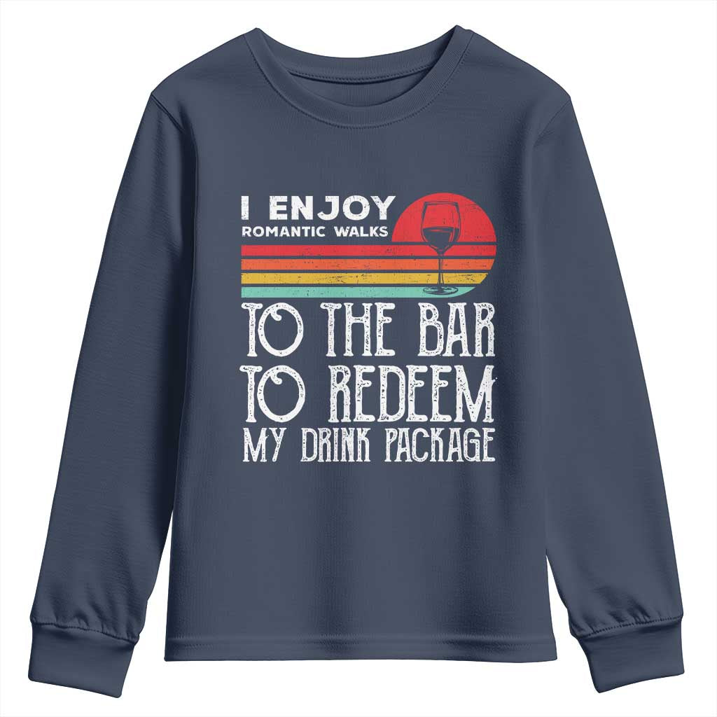 Funny Drinking Cruise Youth Sweatshirt Funny Drink Package Summer Gift TS10 Navy Print Your Wear