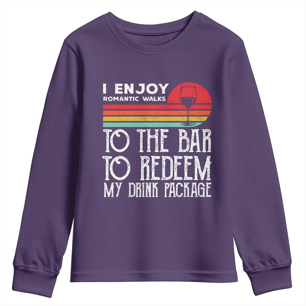 Funny Drinking Cruise Youth Sweatshirt Funny Drink Package Summer Gift TS10 Purple Print Your Wear