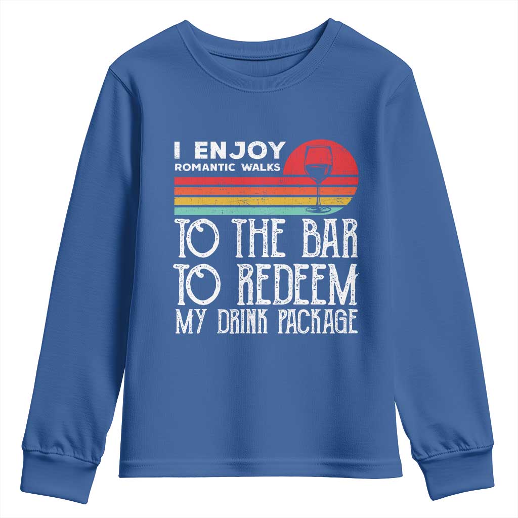 Funny Drinking Cruise Youth Sweatshirt Funny Drink Package Summer Gift TS10 Royal Blue Print Your Wear