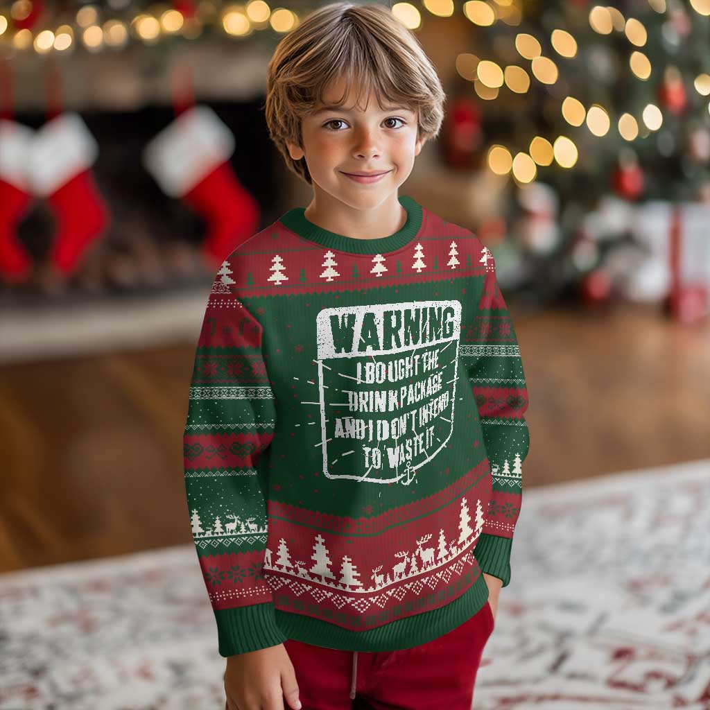 Funny Cruise Knit Sweatshirt I Bought The Drink Package TS10 Christmas Print Your Wear