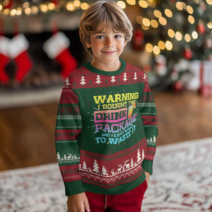 Funny Cruise Knit Sweatshirt Warning I Bought The Drink Package TS10 Christmas Print Your Wear