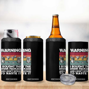 Funny Cruise 4 in 1 Can Cooler Tumbler Warning I Bought The Drink Package Retro Vintage TS10 Print Your Wear