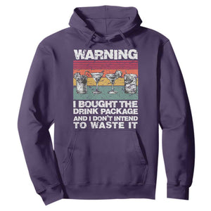 Funny Cruise Hoodie Warning I Bought The Drink Package Retro Vintage TS10 Purple Print Your Wear