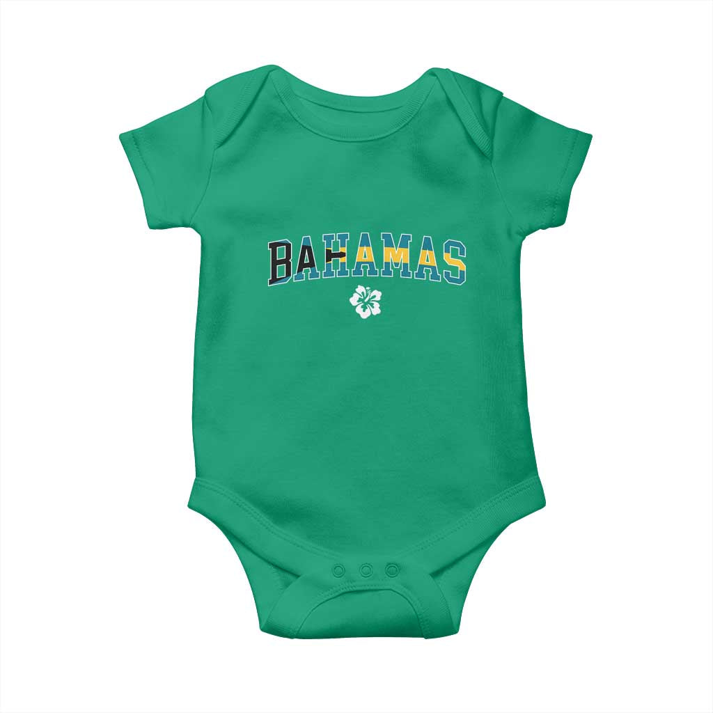 Bahamas Flag Baby Onesie Caribbean Hibiscus Flower Beach Summer Vacation TS10 Irish Green Print Your Wear