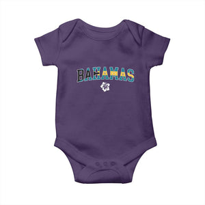 Bahamas Flag Baby Onesie Caribbean Hibiscus Flower Beach Summer Vacation TS10 Purple Print Your Wear