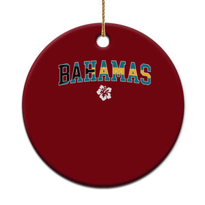 Bahamas Flag Ceramic Ornament Caribbean Hibiscus Flower Beach Summer Vacation TS10 1pc Red Print Your Wear