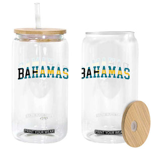 Bahamas Flag Glass Can Caribbean Hibiscus Flower Beach Summer Vacation TS10 Print Your Wear