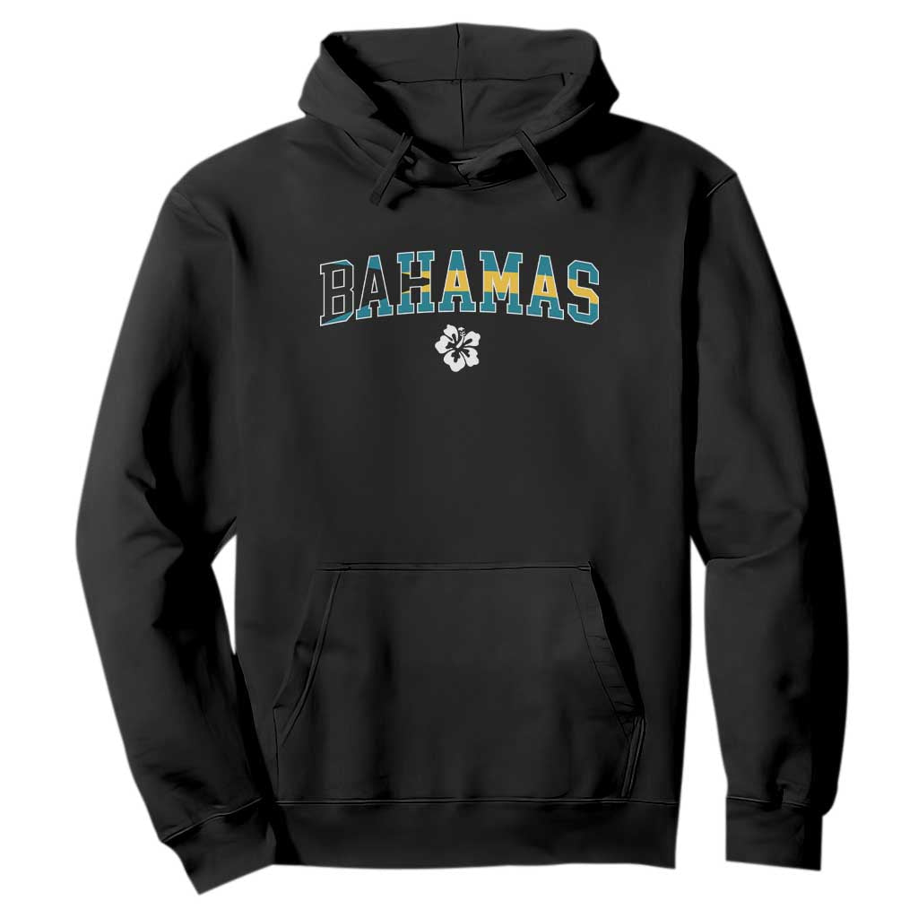 Bahamas Flag Hoodie Caribbean Hibiscus Flower Beach Summer Vacation TS10 Black Print Your Wear