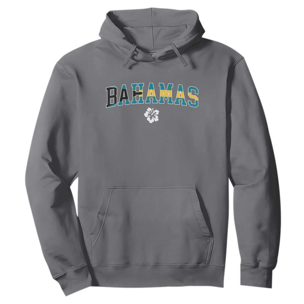 Bahamas Flag Hoodie Caribbean Hibiscus Flower Beach Summer Vacation TS10 Charcoal Print Your Wear