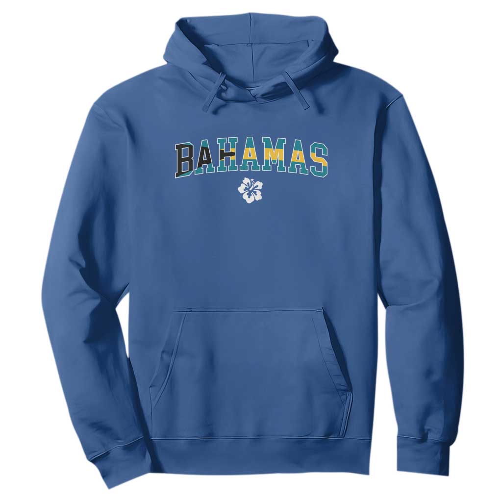 Bahamas Flag Hoodie Caribbean Hibiscus Flower Beach Summer Vacation TS10 Royal Blue Print Your Wear