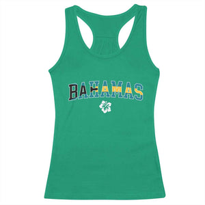 Bahamas Flag Racerback Tank Top Caribbean Hibiscus Flower Beach Summer Vacation TS10 Irish Green Print Your Wear