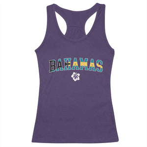 Bahamas Flag Racerback Tank Top Caribbean Hibiscus Flower Beach Summer Vacation TS10 Purple Print Your Wear