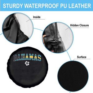 Bahamas Flag Spare Tire Cover Caribbean Hibiscus Flower Beach Summer Vacation TS10 Print Your Wear