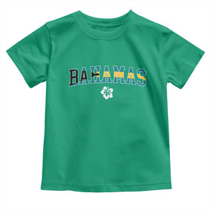 Bahamas Flag Toddler T Shirt Caribbean Hibiscus Flower Beach Summer Vacation TS10 Irish Green Print Your Wear